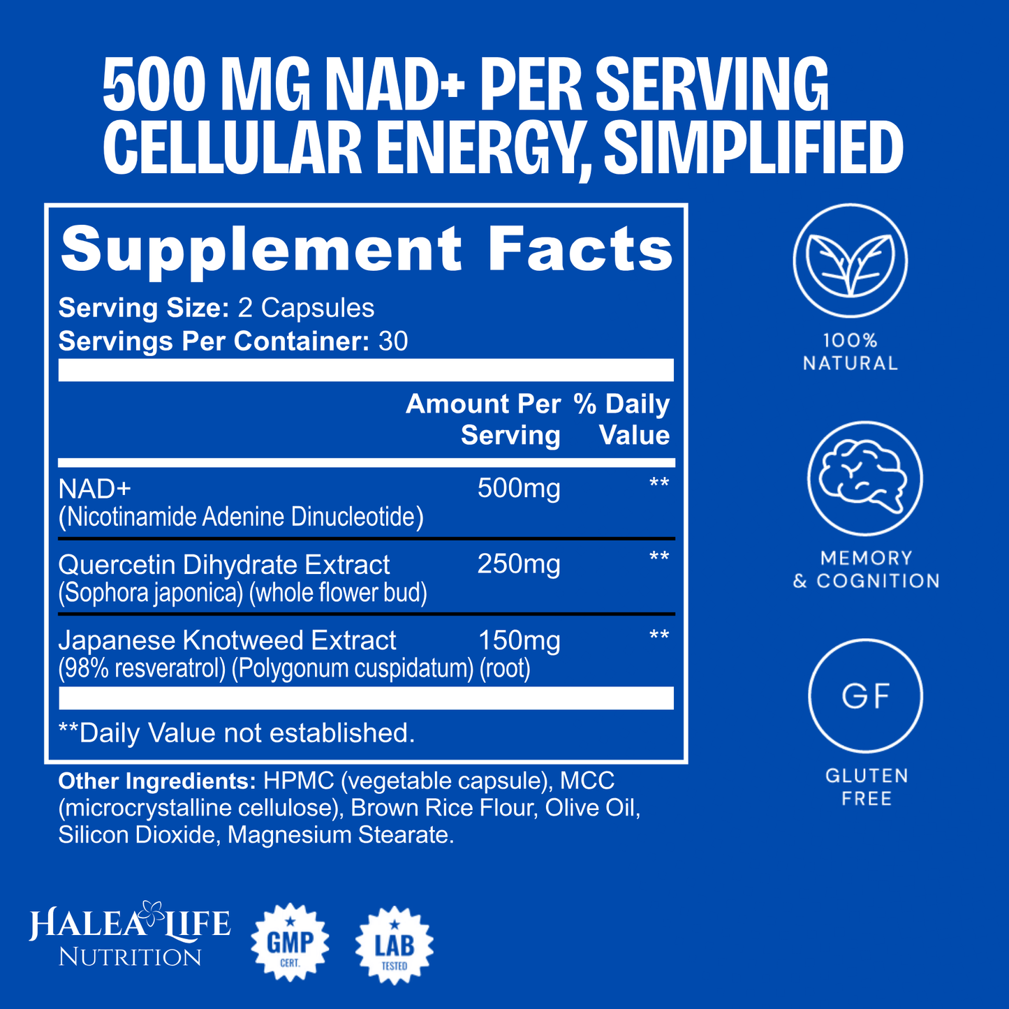 NAD+ Cellular Vitality Capsules 500 mg