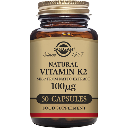Solgar Vitamin K2 100 mcg - 50 Vegetable Capsules - 5 Oz