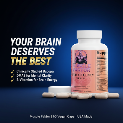 Muscle Faktor NEURO-FLUENCY Brain & Focus Support Capsules