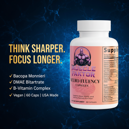 Muscle Faktor NEURO-FLUENCY Brain & Focus Support Capsules
