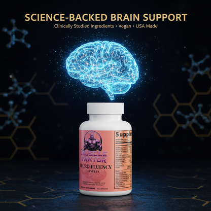 Muscle Faktor NEURO-FLUENCY Brain & Focus Support Capsules