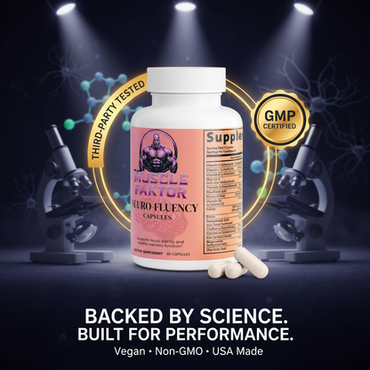 Muscle Faktor NEURO-FLUENCY Brain & Focus Support Capsules