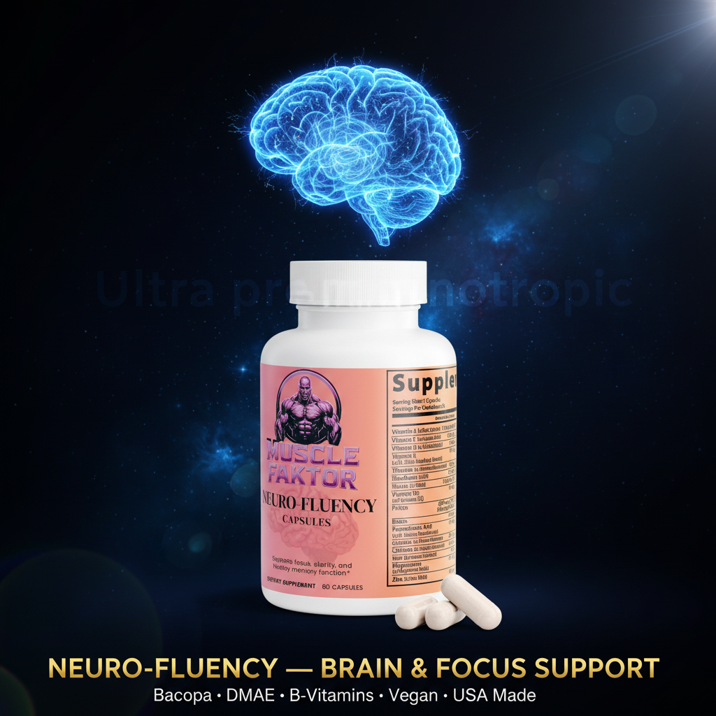 Muscle Faktor NEURO-FLUENCY Brain & Focus Support Capsules