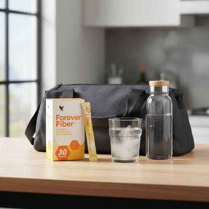 Forever Fiber These packets feature four types of fiber – including fructooligosaccharides, which is also a prebiotic 30packets