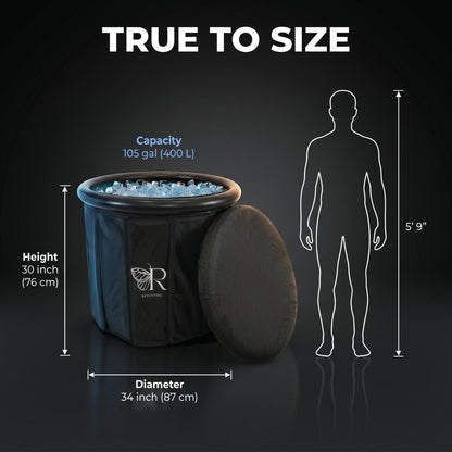 Foldable Ice Bath Tub — No Pole, No Pump, 60-Second Setup | RevivPro