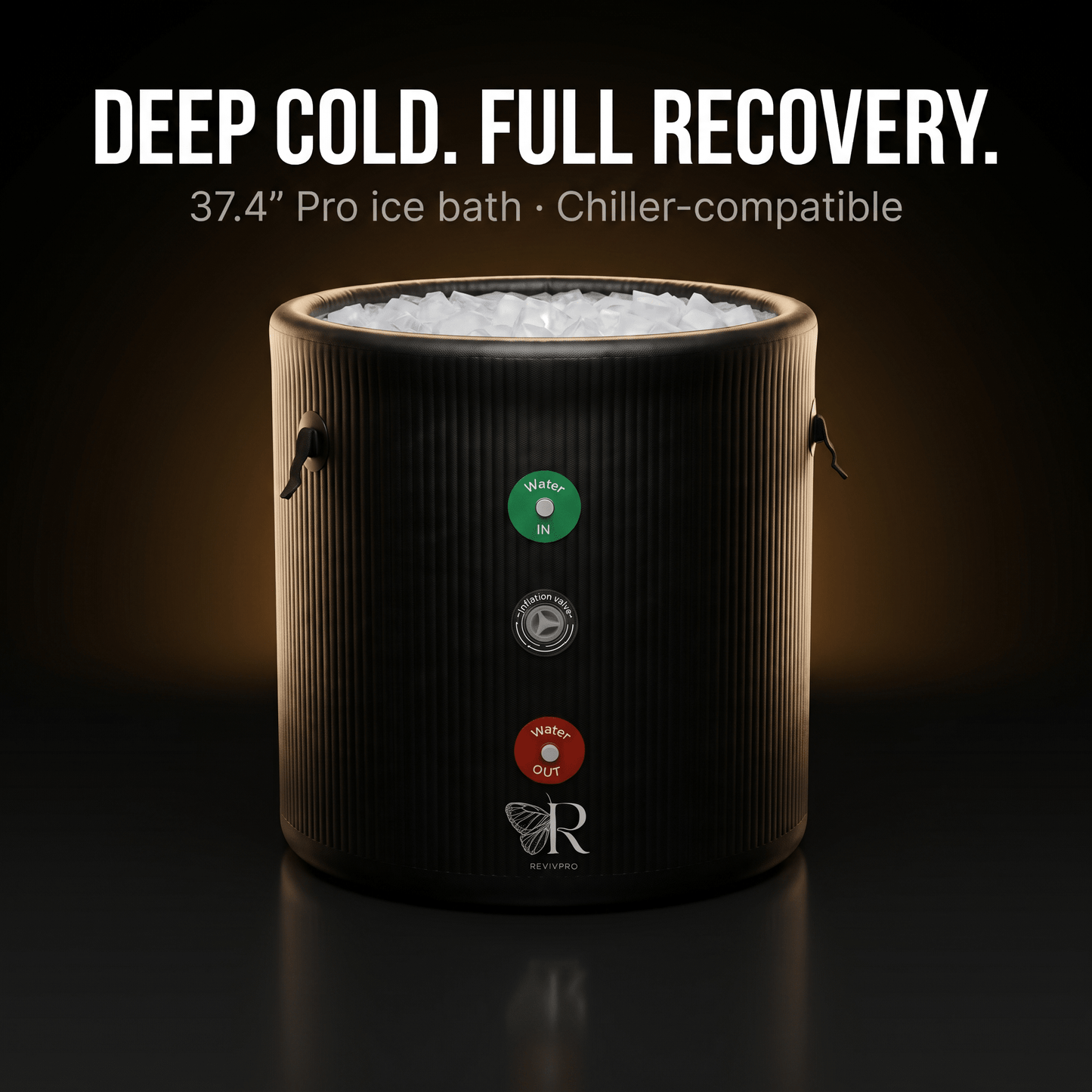 Portable Ice Bath Tub Pro - Water Chiller Compatible Cold Plunge Easy Recovery Solution