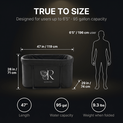 Portable Oval Ice Bath Tub X with Extra Length - Water Chiller Compatible Cold Plunge