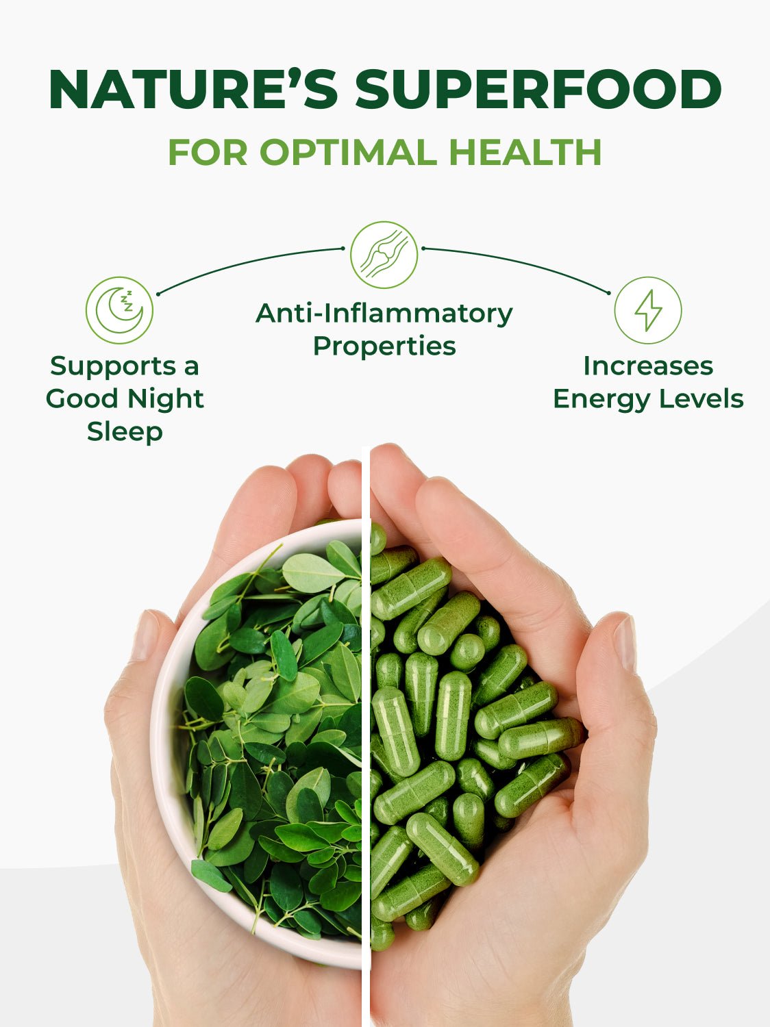 USDA Organic Moringa Capsules (120 Ct.)