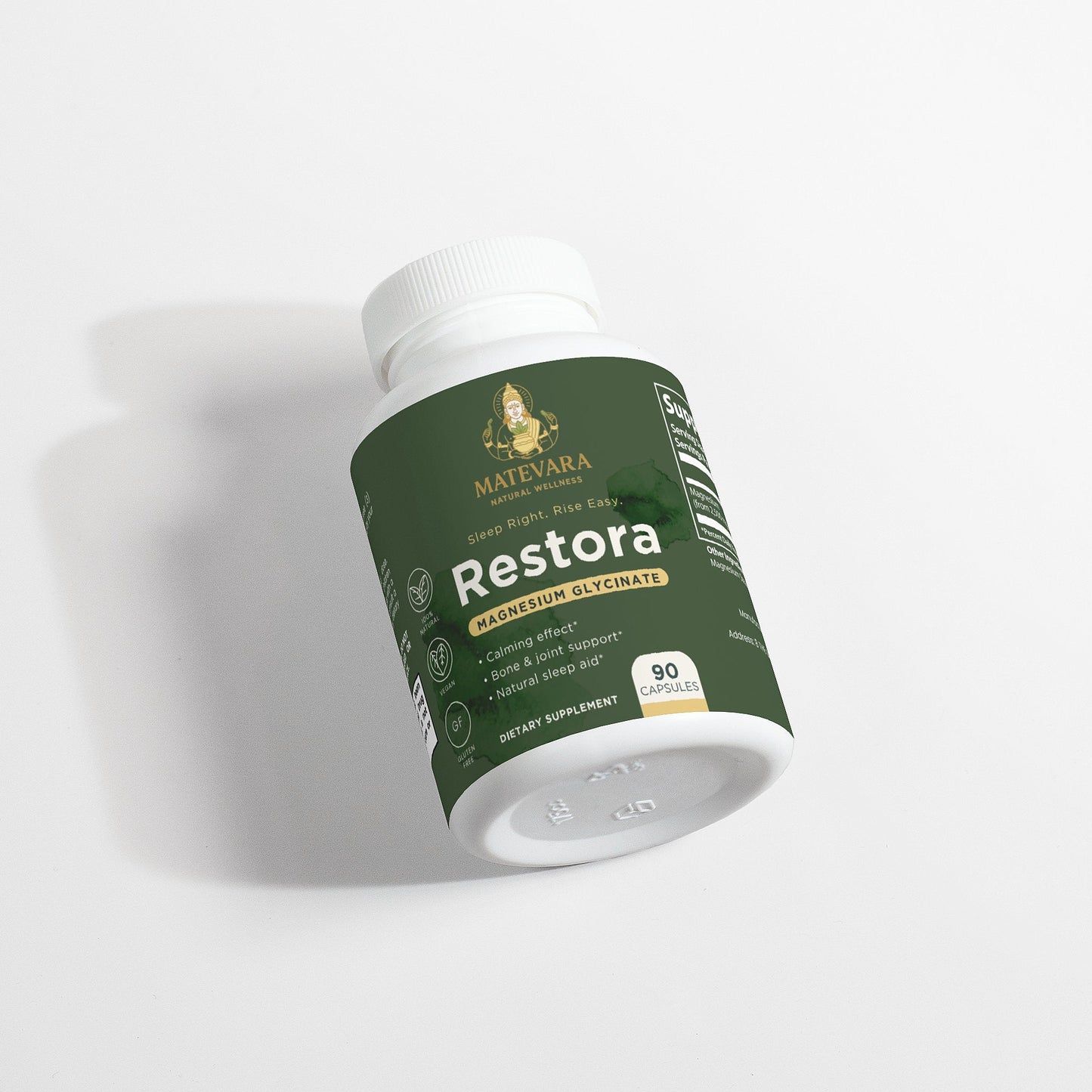 Restora Magnesium Glycinate | 90 Vegetarian Capsules
