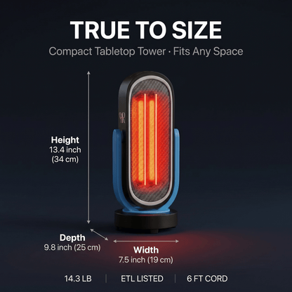Sauna Heater – 1500W Ceramic Carbon QuickHeat® with Remote