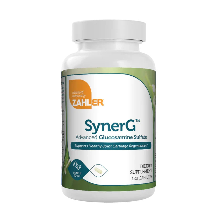 Zahler SynerG™ – Advanced Glucosamine Sulfate | Supports Healthy Joint Cartilage Regeneration | 120 Capsules