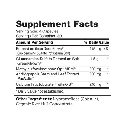 Zahler SynerG™ – Advanced Glucosamine Sulfate | Supports Healthy Joint Cartilage Regeneration | 120 Capsules