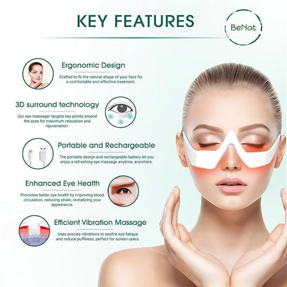 Under-Eye Red Light Therapy Massager| Skin Rejuvenation & Relaxation Device
