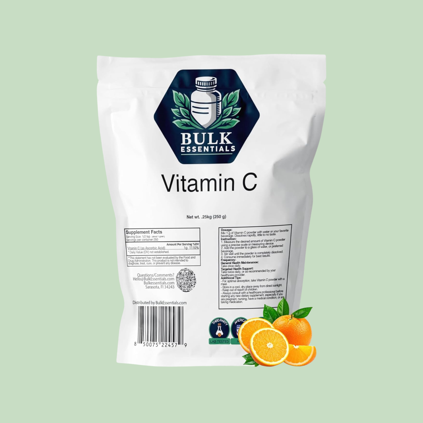 Pure Vitamin C Powder Supplement