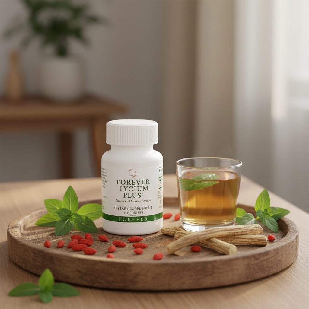 Forever Lycium Plus® combines goji berries with licorice extract antioxidant formula rooted in traditional Chinese wellness practices.